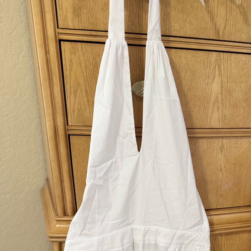 White Halter Jumpsuit